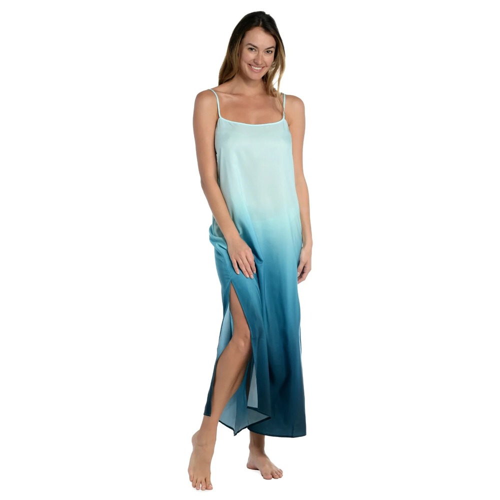 LA BLANCA NWT Ocean Oasis Over-The-Shoulder Midi Dress Size XS